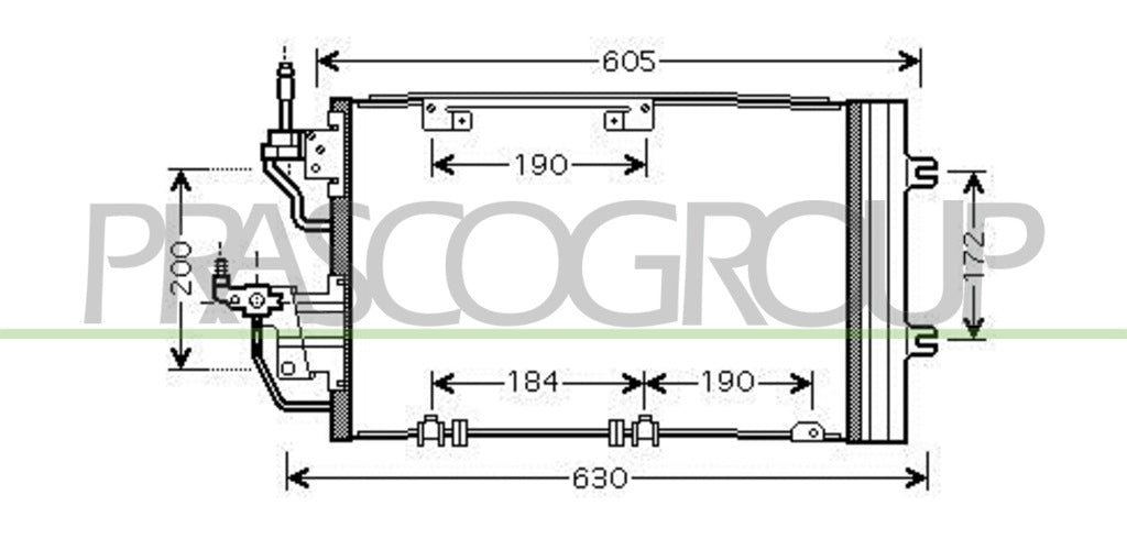 condensatore opel vauxhall astra h a04 2004 2006 op410c005