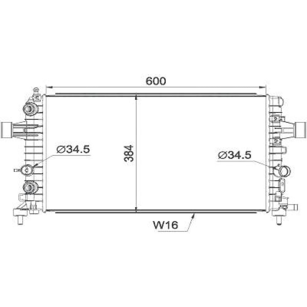 radiatore opel vauxhall astra h a04 2004 2006 1300285