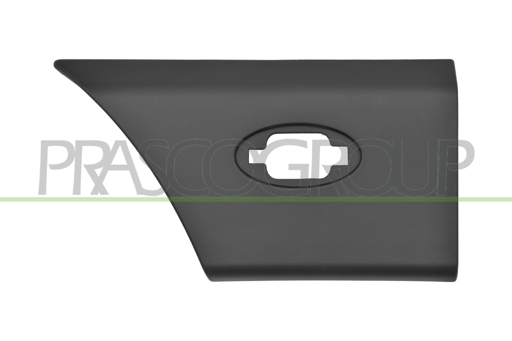 modanatura parafango posteriore sinistro parte posteriore nera goffrata con clips con foro luce ingombro mod passo lungo renault master 2010 2014 op9541484