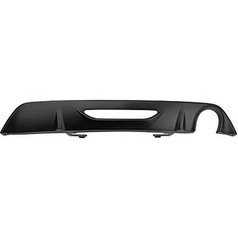 spoiler paraurti posteriore nero goffrato con scarico singolo a destra peugeot 208 2019 2023 pg3301851