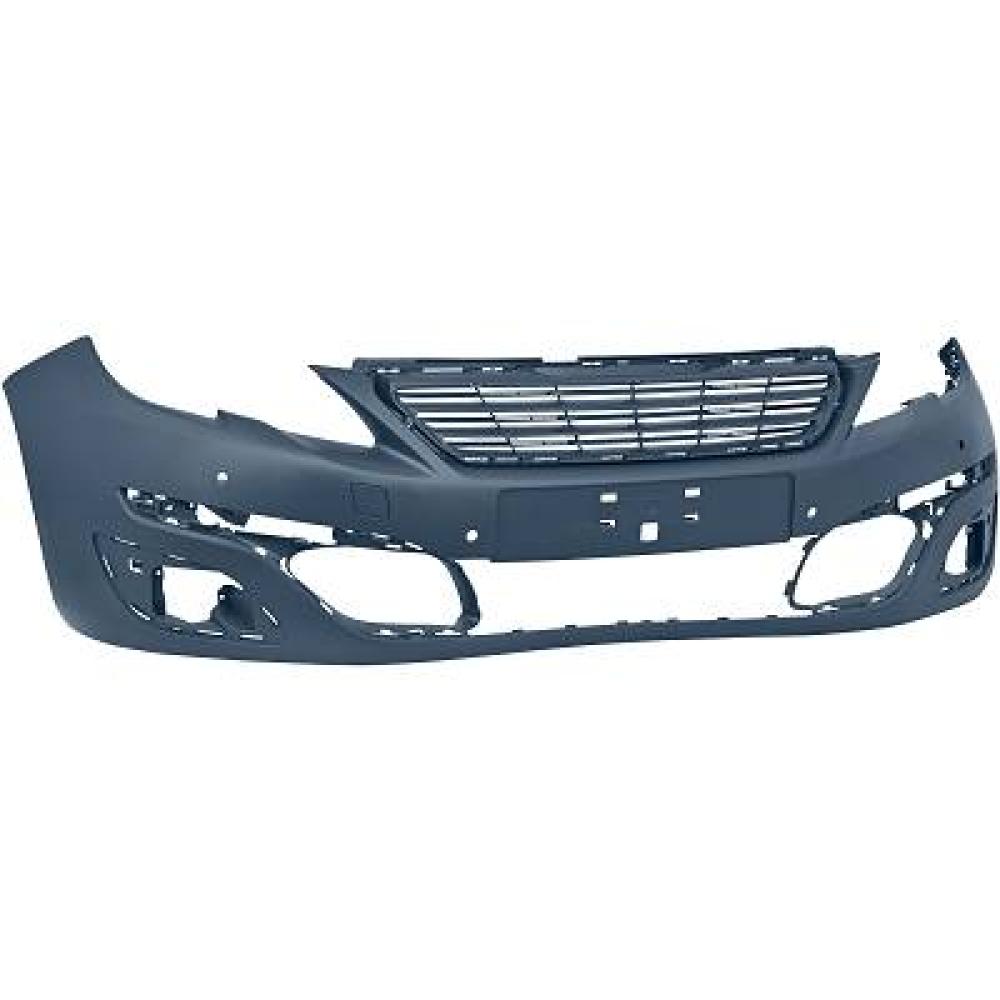 paraurti anteriore con primer con fori pdc supporti con tappo copri gancio con tracce park assist e lavafari con griglia radiatore mod active peugeot 308 t9 2013 2017 pg4281031