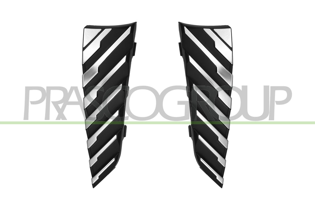 kit modanature paraurti anteriore nera goffrata destra sinistra peugeot 2008 2023 pg5061200