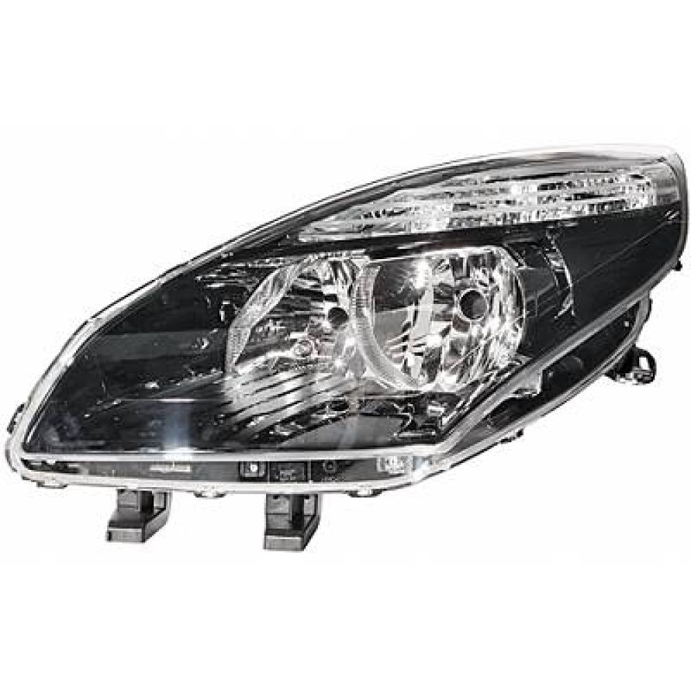 proiettore sinistro h7 h7 elettrico con motore argento renault scenic xmod 2009 2011 260606760r