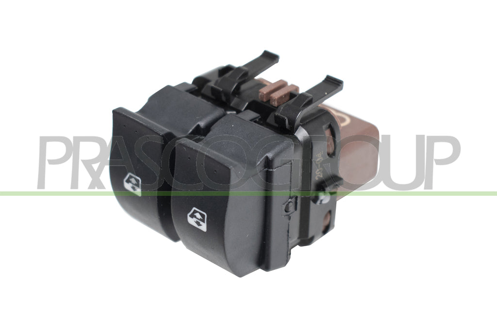 pulsantiera alzacristallo porta anteriore sinistra nera 2 interruttori connettore marrone 10 pins renault laguna 2001 2005 rn084ws04
