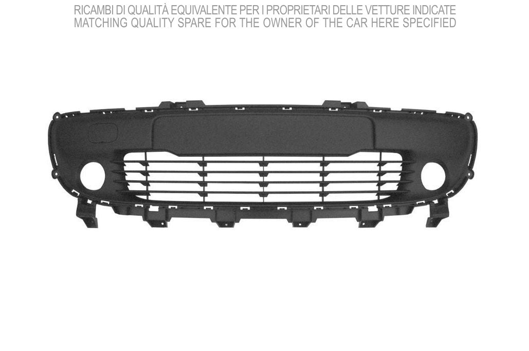 griglia paraurti anteriore centrale nera con sede fendi con tappo copri gancio traino renault twingo 2014 2019 rn2022120