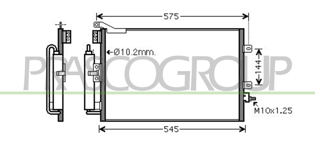 condensatore renault modus 2004 2007 rn308c001