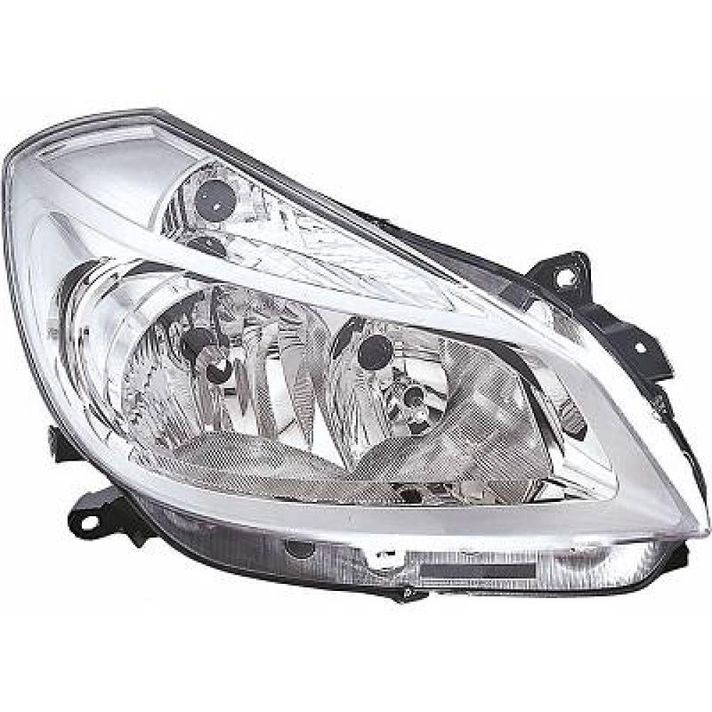 proiettore destro h7 h7 elettrico con motore cromato renault clio 2005 2009 260100203r