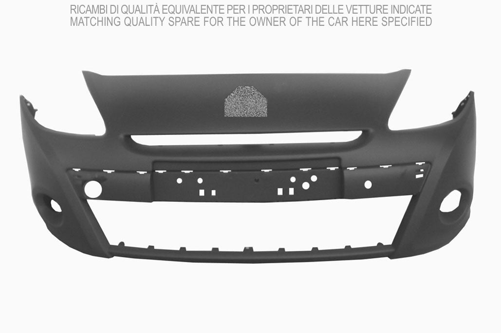 paraurti anteriore con primer con kit supporto paraurti 5pezzi mod 195 renault clio 2009 2012 rn3271021