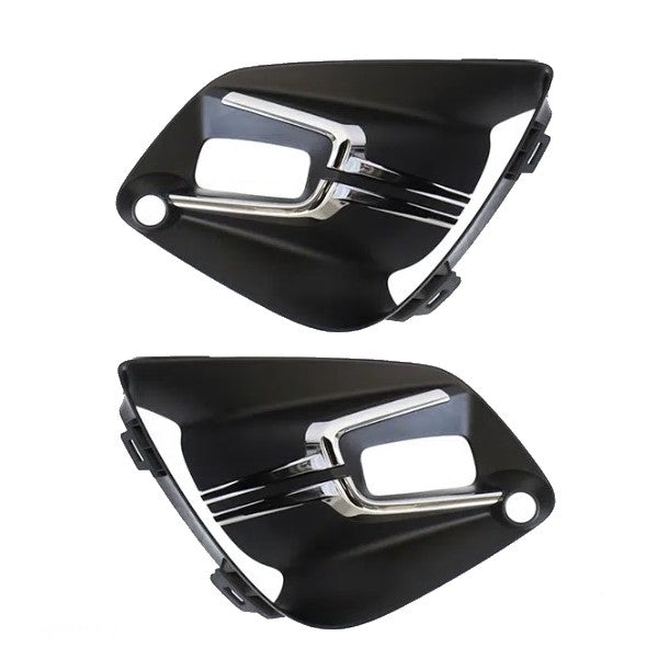 kit griglie paraurti anteriore nere goffrata con sede fendi con modanature cromate destra sinistra renault clio 2019 rn3322125