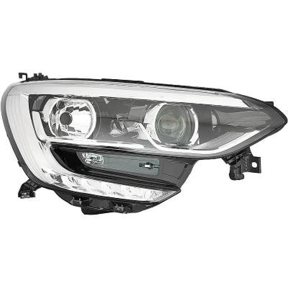 proiettore destro h7 h7 elettrico senza motore con luce diurna bordo cromato led renault megane 2016 2020 rn4304903