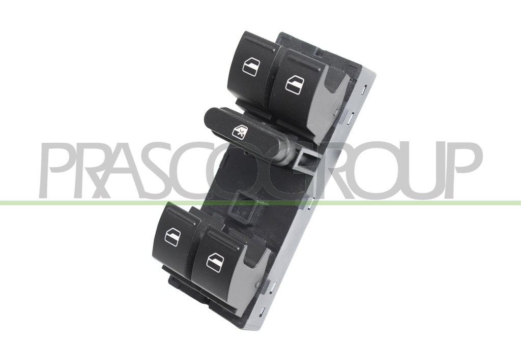 pulsantiera alzacristallo porta anteriore sinistra nera 4 interruttori con luci verdi 10 pins skoda octavia 2008 2013 sk028ws04