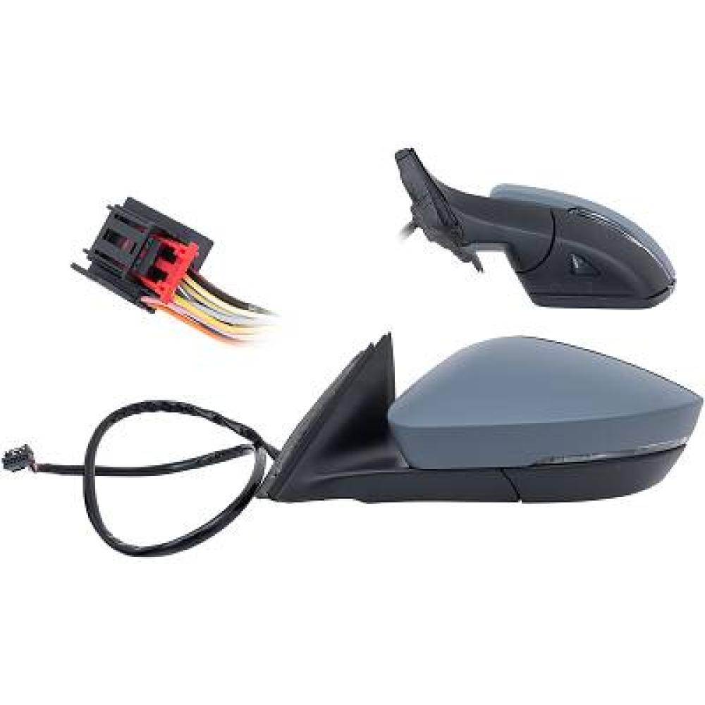 retrovisore sinistro elettrico con primer termico chiudibile con fanale con memoria con luce cortesia con predisposizione oscuramento automatico convesso 15 pins skoda superb 2015 2019 3v1857507c