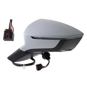 retrovisore sinistro elettrico con primer termico chiudibile con fanale con luce cortesia convesso 9 pins seat ateca kh7 2016 2020 st8107324