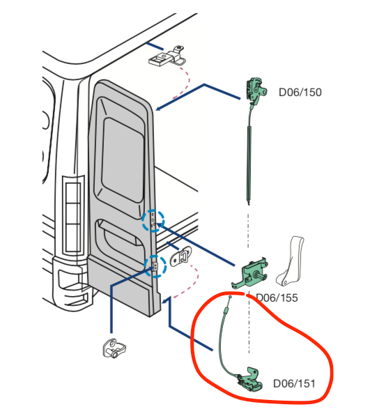 Serratura Inferiore Porta Posteriore Iveco Daily - 3804650 - Specialista Daily