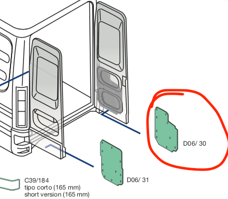 Rivestimento Porta Posteriore Dx Iveco Daily furgonato 2012 - 3804671 - Specialista Daily