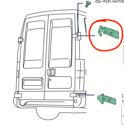 Cerniera Superiore Porta Posteriore Destra Iveco Daily 2006 - 3801998 - Specialista Daily