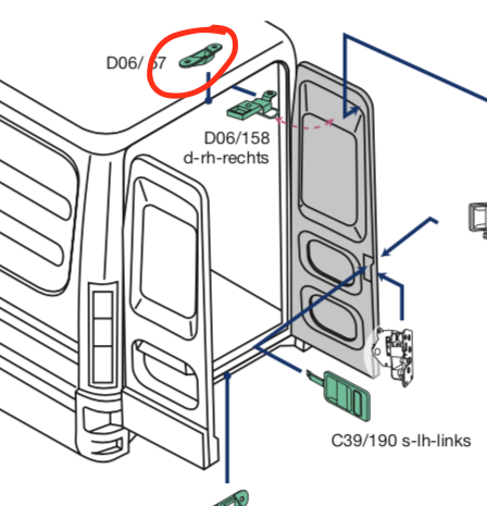 Scontro Serratura Superiore Porte Posteriori Iveco Daily - 500330140 - Specialista Daily