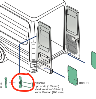 Cerniera Fine Corsa - Tirante Porta Posteriore Iveco Daily - 500365957 - Specialista Daily
