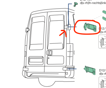 Cerniera Porta Posteriore DX destra Iveco Daily - 504027551 - Specialista Daily