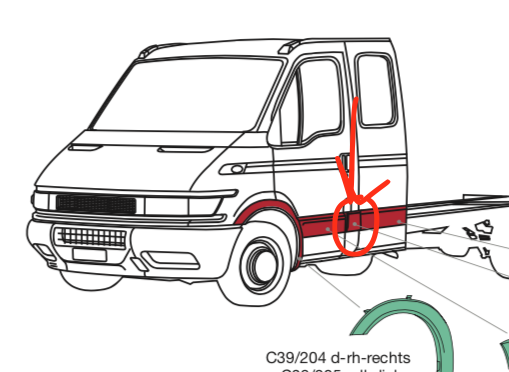 Modenatura Paracolpo Centrale Cabina Iveco Daily - 500326807 - Specialista Daily