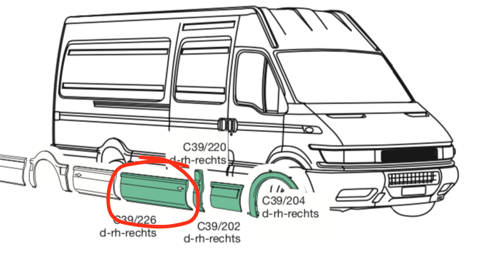 Modenatura Plastica Laterale DX Iveco Daily - 500327110 - Specialista Daily