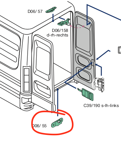 Scontro Cerniera Inferiore Porta Posteriore Iveco Daily - 500330150 - Specialista Daily