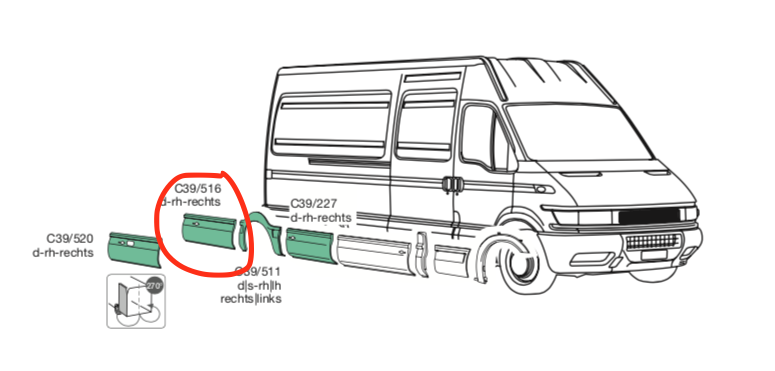 Modenatura Plastica Posteriore Dx Iveco Daily - 500334460 - Specialista Daily