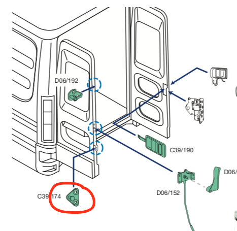 Scontro Serratura Porta Posteriore Iveco Daily - 500338179 - Specialista Daily