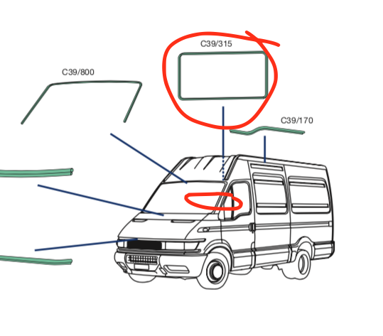 Guarnizione Lunotto Posteriore Iveco Daily - 500348206 - Specialista Daily