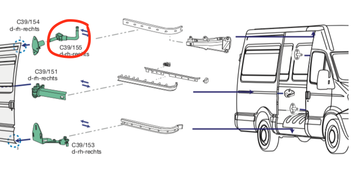 Cerniera Porta Laterale Scorrevole DX Iveco Daily - 504058277 - Specialista Daily