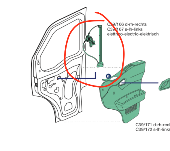 Alzacristallo Anteriore SX sinistro Elettrico Iveco Daily - 504173868 - Specialista Daily