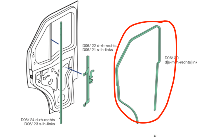 Guarnizione Sportello Anteriore Iveco Daily - 504364956 - Specialista Daily