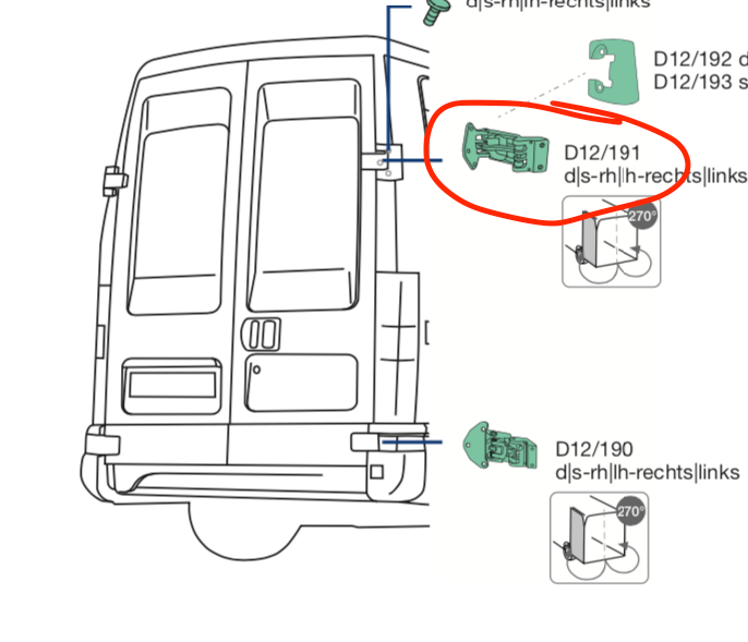 Cerniera Superiore Porta Posteriore Iveco Daily Furgonato - 5801277563 - Specialista Daily