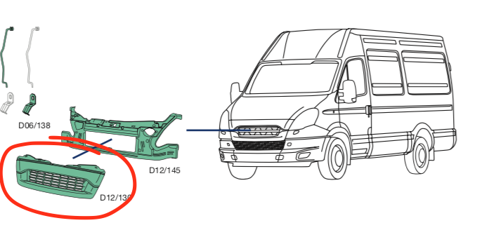 Mascherina Frontale Anteriore Iveco Daily 2012 - 5801342732 - Specialista Daily