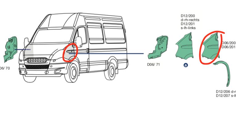 Parafango Anteriore SX sinistro Iveco Daily - 5801352974 - Specialista Daily