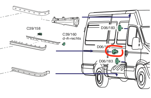 Scontro Serratura Porta Laterale Dx destra Iveco Daily - 99489535 - Specialista Daily