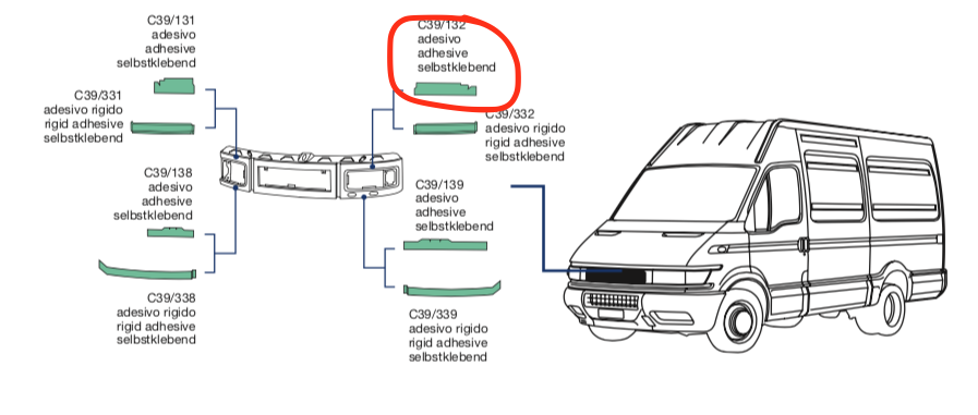 Adesivo Mascherina Frontale Iveco Daily - 2994756 - Specialista Daily
