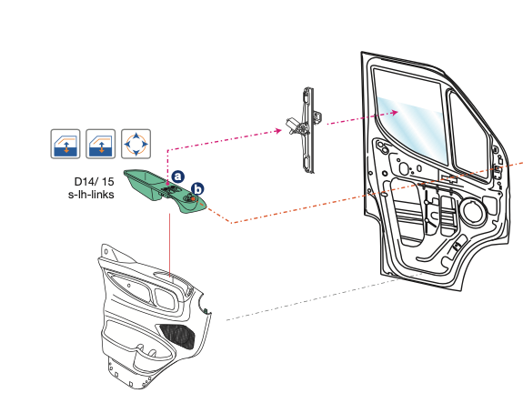 Pulsantiera Comando Finestrini e Specchi Iveco Daily - 5801511735
