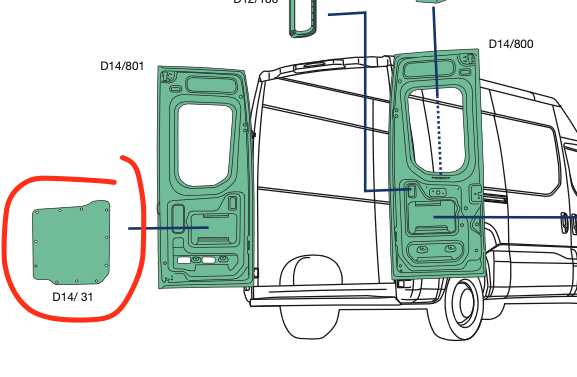 Pannello Interno Porta Posteriore Sinistra Iveco Daily - 5801571972