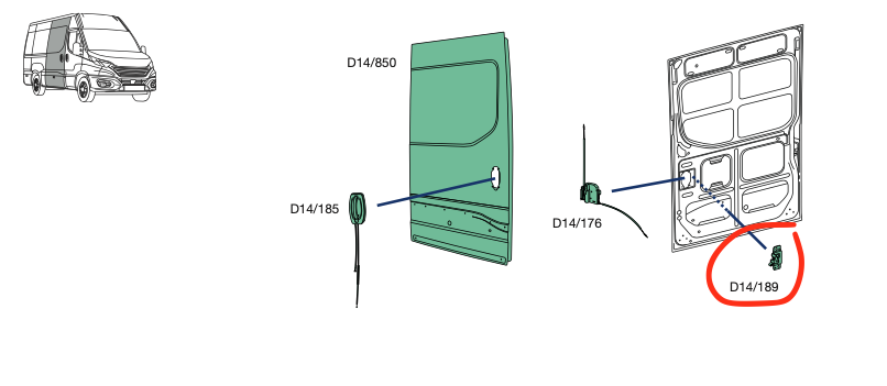 Scontro Serratura Sportello Laterale Iveco Daily - 5801577562