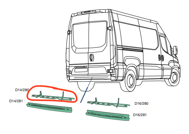 Supporto Pedana Salita Posteriore Iveco Daily - 5801627054