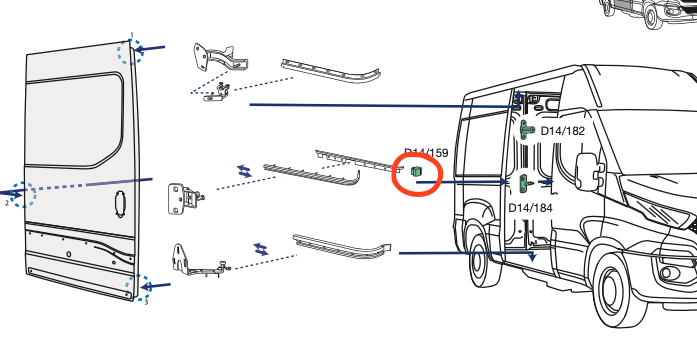 Tampone Fine corsa Sportello Laterale Iveco Daily - 5801629973