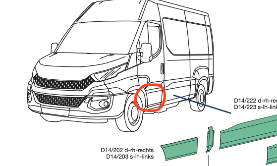 Modenatura Sportello Anteriore Sinistro Sx Iveco Daily - 5801808067