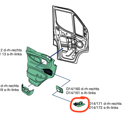 Maniglia Interna Sportello Anteriore Destra Iveco Daily - 5801834162