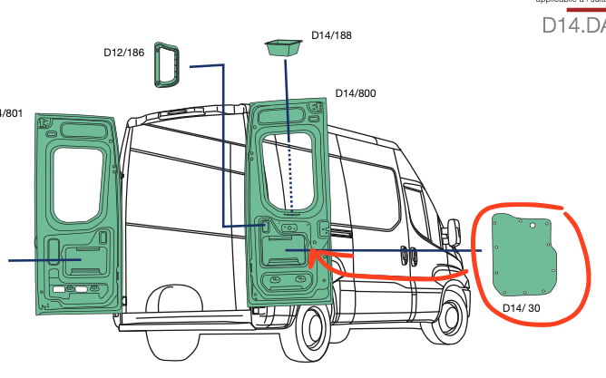 Pannello Rivestimneto Sportello Posteriore Destro Iveco Daily - 5801850660