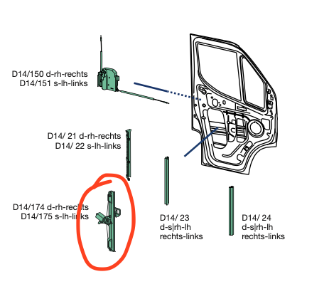 Alzacristallo Anteriore Destro Dx Iveco Daily - 5801901052