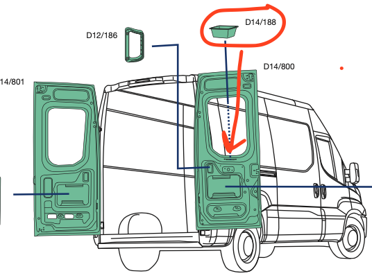 Maniglia Interna Sportello Posteriore Destro Iveco Daily - 5801912756 - Specialista Daily