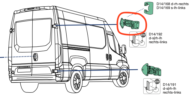 Cerniera Superiore Porta Posteriore Iveco Daily - 5801928687