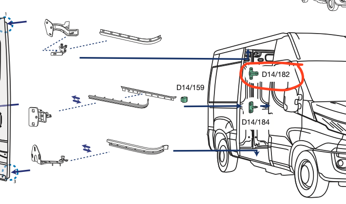 Scontro Serratura Sportello Laterale Iveco Daily - 5802257012
