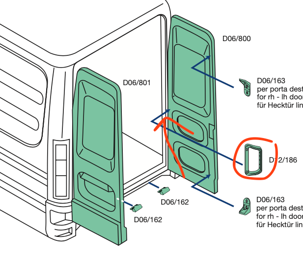 Maniglia Salita Furgone Posteriore Iveco Daily - 93916702